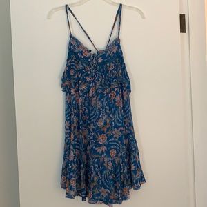 Free People blue floral sundress size small